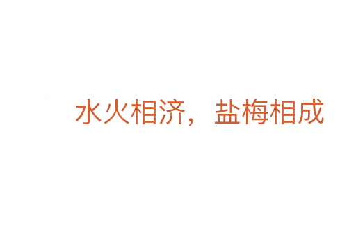 水火相濟，鹽梅相成