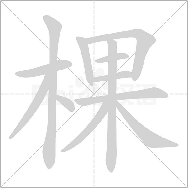 棵的筆順動(dòng)畫演示