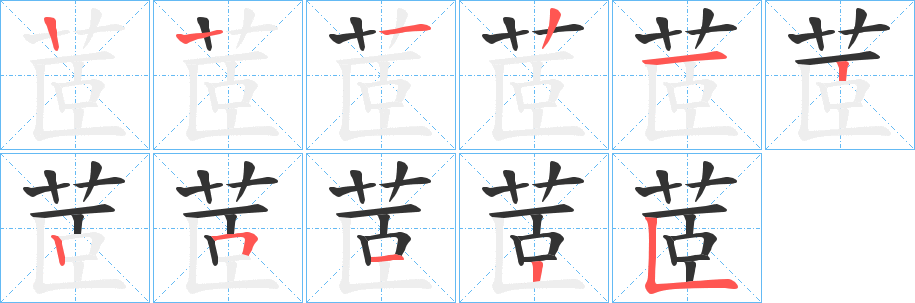 茝的筆順?lè)植窖菔?>
					
                    <hr />
                    <h2>茝的基本信息</h2>
                    <div   id=